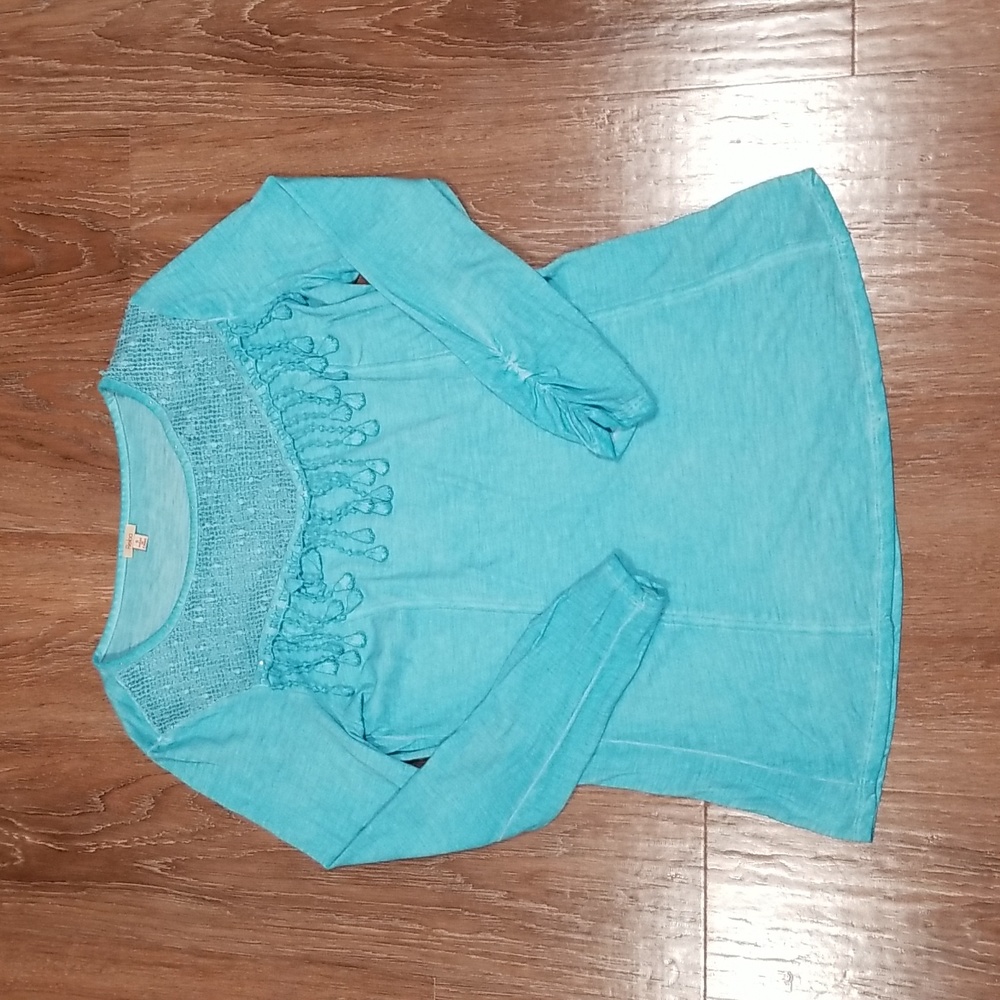 (S) Reba Lightweight Casual Vacation Resortwear Heathered Lace Comfy Classic